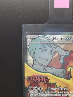 Pokemon TCG Team Rocket’s Moltres ex 208/182 Destined Rivals Hyper Rare Foil - Image 2