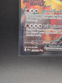 Pokemon TCG Team Rocket’s Moltres ex 208/182 Destined Rivals Hyper Rare Foil - Image 3