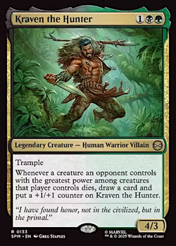 x1 Kraven the Hunter R MTG Marvel's Spider-Man M/NM, English - Image 1