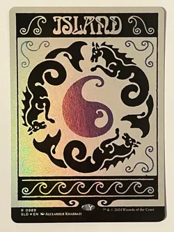 Island (0889) (Rainbow Foil) Secret Lair Drop Foil MTG NM - Image 1