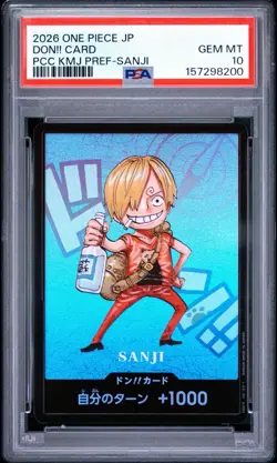 2026 ONE PIECE JPN COLLECTION KUMAMOTO PREFECTURE SPECIAL SANJI DON! CARD PSA 10 - Image 1