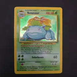 Venusaur Base Set Holo Rare Card 15/102 1999 WOTC Pokemon TCG - HP/DAMAGED - Image 1