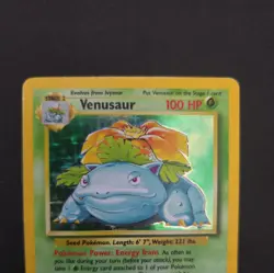 Venusaur Base Set Holo Rare Card 15/102 1999 WOTC Pokemon TCG - HP/DAMAGED - Image 2