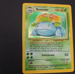 Venusaur Base Set Holo Rare Card 15/102 1999 WOTC Pokemon TCG - HP/DAMAGED - Image 3