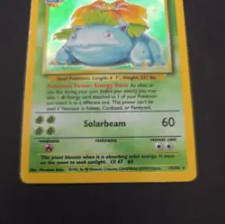 Venusaur Base Set Holo Rare Card 15/102 1999 WOTC Pokemon TCG - HP/DAMAGED - Image 4