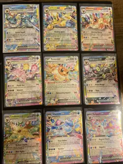 Pokemon TCG Eeveelutions EX Prismatic Evolutions - 9 CARD SET COMPLETE M/NM - Image 1