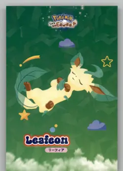 Let's Go Eevee Database - Sleeping Leafeon - Pokemon Cracked Ice Card - Image 1