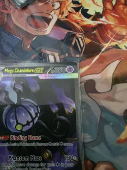 Mega Chandelure ex 115/084 Special Illustration Rare Pitch Black Pokemon Holo - Image 4