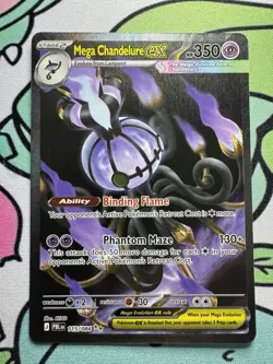 Pokemon Mega Chandelure ex 115/084 Pitch Black Special Illustration Rare NM-M - Image 1