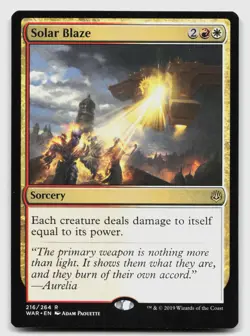 Solar Blaze 216 Rare War of the Spark Magic: The Gathering Foil Near Mint - Image 1
