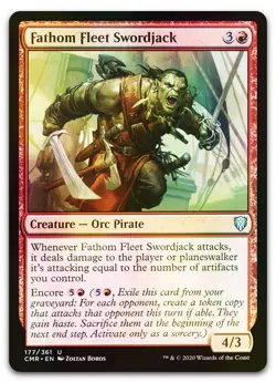 Fathom Fleet Swordjack #177 (Foil) (NM) Commander Legends CMR Magic MTG - Image 1