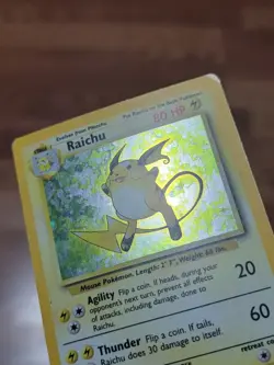 Raichu 14/102 - Base Set Unlimited - WOTC Holo Rare Pokemon Card - Vintage PL!! - Image 3
