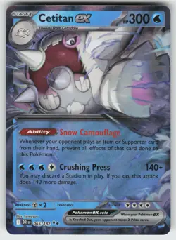 Cetitan ex - Double Rare SV10: Destined Rivals 065/182 Pokemon - Image 1