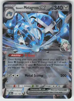 Steven's Metagross ex Double Rare SV10: Destined Rivals 145/182 Pokemon - Image 1