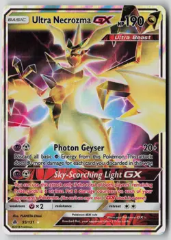 Ultra Necrozma GX 95/131 Holo GX Rare Forbidden Light Pokemon Holo LP - Image 1