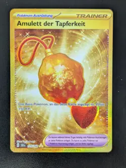 Pokemon Stellarkrone Amulett der Tapferkeit Gold 175/142 Near Mint Deutsch - Image 1
