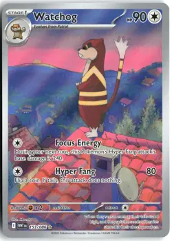 Watchog 153/086 Holo Illustration Rare White Flare Pokemon Near Mint - Image 1