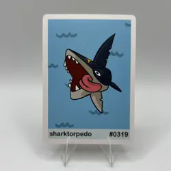 Pookiemoot Gen 3 - Sharktorpedo (Sharpedo) #0319 - Pokemon Fan Art Non TCG - Image 1