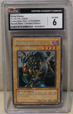 Yugioh Vorse Raider CT2-EN003 Limited Edition Secret Rare Graded CGC 6 EX/NM - Image 1