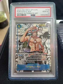 2025 One Piece Portgas D. Ace Manga OP13-119 PSA 10 ENGLISH #OP13-119 Blue Manga - Image 1