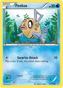 Feebas 22/106 Common | Flashfire | Pokemon Card - Image 1