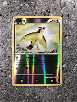 Pokemon TCG Cards Pidgey 71/102 HGSS Triumphant Reverse Holo NM - Image 1