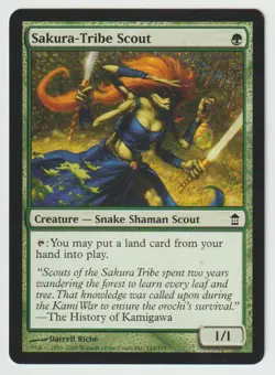 Magic the Gathering MTG Saviors of Kamigawa #144 Sakura-Tribe Scout Common NM - Image 1