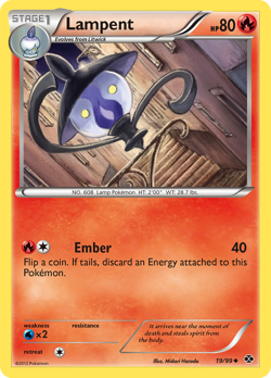 Lampent 19/99 Uncommon | Next Destinies | Pokemon Card - Image 1