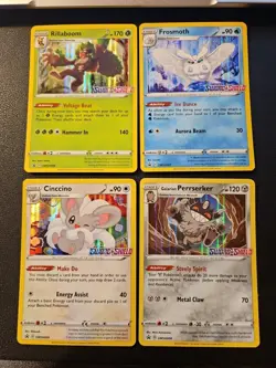 Pokemon PreRelease Sword Shield Promos Cards SWSH006 SWSH007 SWSH008 SWSH009 - Image 1