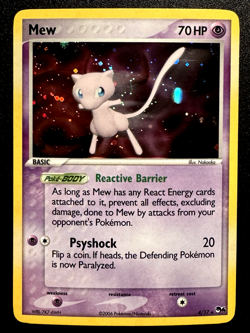 Mew 4/17 POP Series 4 Promo Pokemon Card Holo Foil Rare MP - Image 1