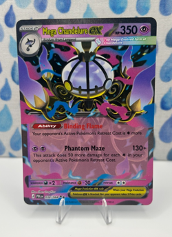 Pokemon TCG Mega Chandelure ex 038/084 Double Rare Pitch Black NM - Image 1
