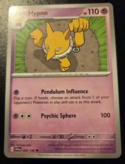 Hypno 083/198 Uncommon Scarlet & Violet Pokemon TCG - Image 1