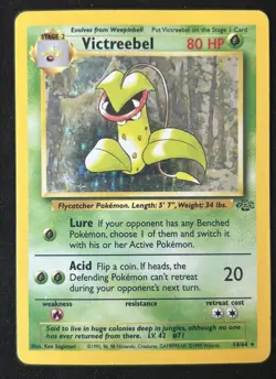 Pokemon Jungle Victreebel Holo 14/64 Unlimited MP WOTC Vintage - Image 1