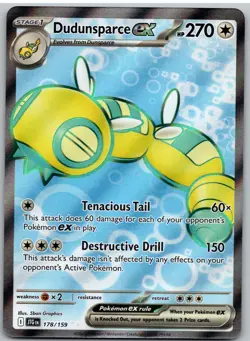 Dudunsparce ex 178/159 Ultra Rare Journey Together Pokemon NM - Image 1