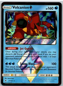 Volcanion ◇ 31/131 Prism Star Rare Forbidden Light Pokemon Holo - Image 1