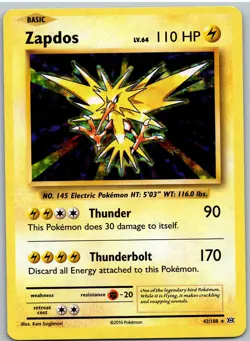 Zapdos 42/108 Holo Rare Evolutions Pokemon - Image 1