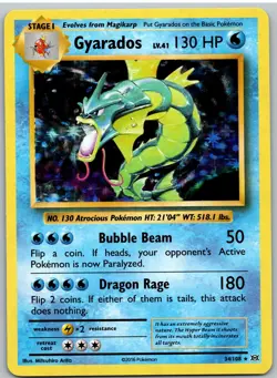 Gyarados 34/108 Holo Rare Evolutions Pokemon - Image 1