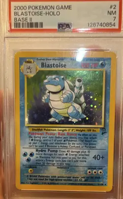 The Pokemon Company Blastoise Holo Base Set 2 2/130 (2000) PSA 7 English - Image 1