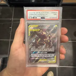 Pokemon Sun & Moon Black Star Promo Umbreon & Darkrai GX SM241 Tag Team PSA 9 - Image 1