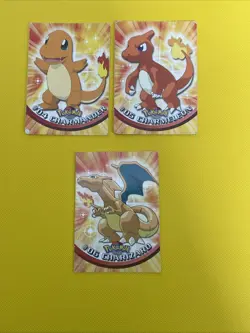 Topps Pokemon Charmander, Charmeleon Charizard Cards Bundle - Image 1