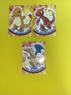 Topps Pokemon Charmander, Charmeleon Charizard Cards Bundle - Image 2