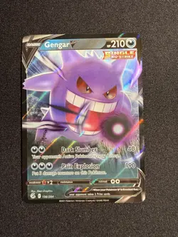 Pokemon TCG Gengar V Fusion Strike 156/264 Holo Ultra Rare - Image 1