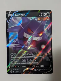 Pokemon TCG Gengar V Fusion Strike 156/264 Holo Ultra Rare - Image 1