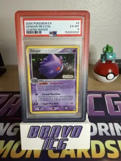 Gengar Reverse Holo Stamped 5/92 Legend Maker Pokemon PSA 6 NEW CERT - Image 1