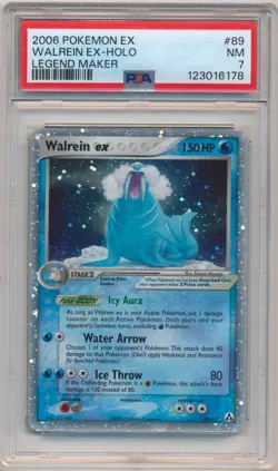 2006 Pokemon EX Legend Maker Walrein ex Holo #89 PSA 7 NM SWIRL Vintage - Image 1
