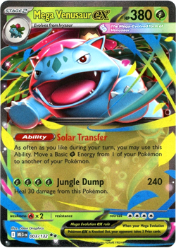 Mega Venusaur ex (Double Rare) 003/132 - Mega Evolution Pokemon - NM/M Ships Now - Image 1