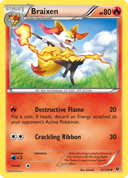 Braixen 12/124 Uncommon | Fates Collide | Pokemon Card - Image 1