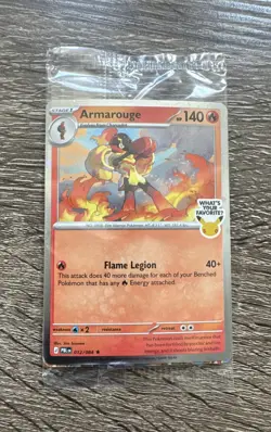 New Rare Armarouge Pokemon Best Buy Promo Card 2026 Pitch Black Collectible - Image 1