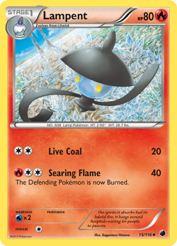Lampent 15/116 Uncommon | Plasma Freeze | Pokemon Card - Image 1