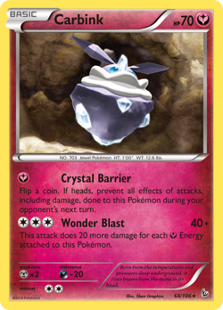 Carbink 68/106 Rare Holo | Flashfire | Pokemon Card - Image 1